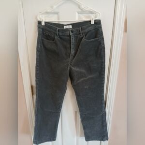 Loft  Women's Gray Corduroy Jeans, Size 32/14